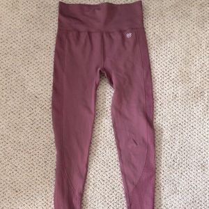 Forever 21 High Waisted Purple Textured Leggings